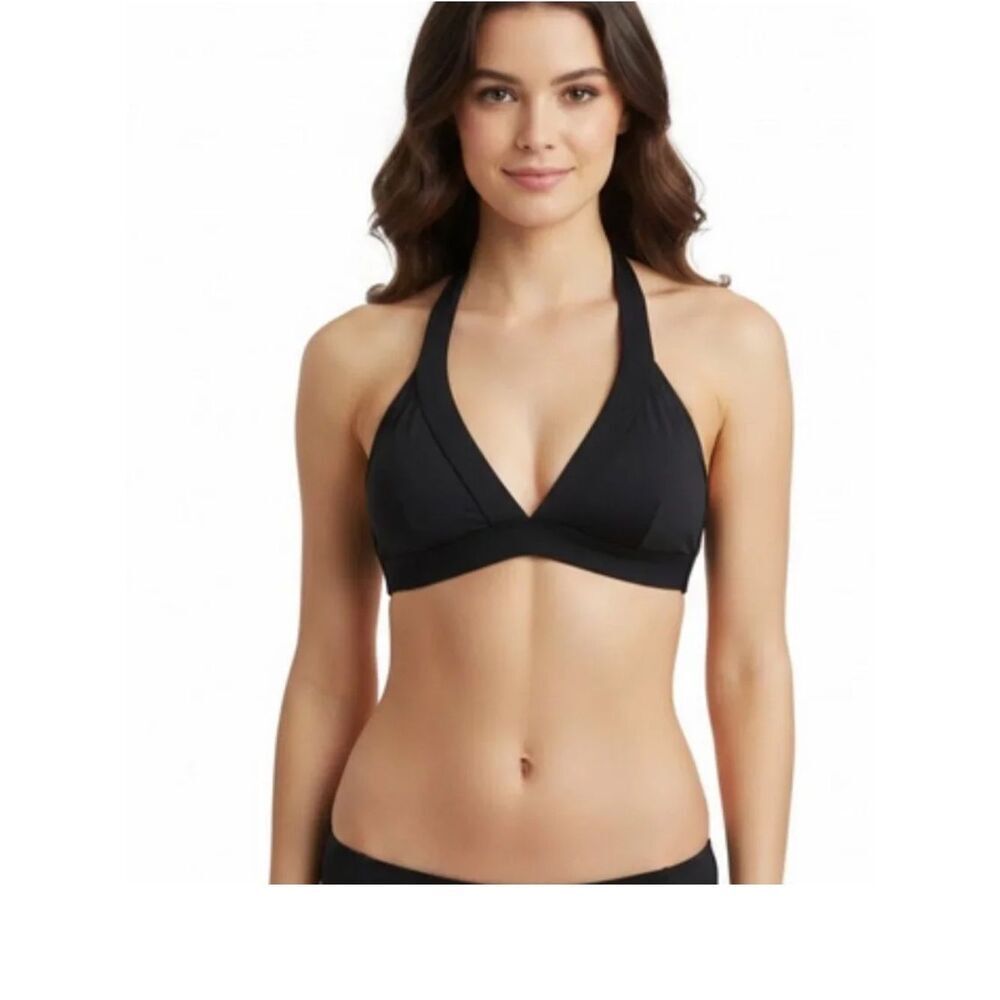 Boden | Ithaca Halter Bikini Top in Black | 8